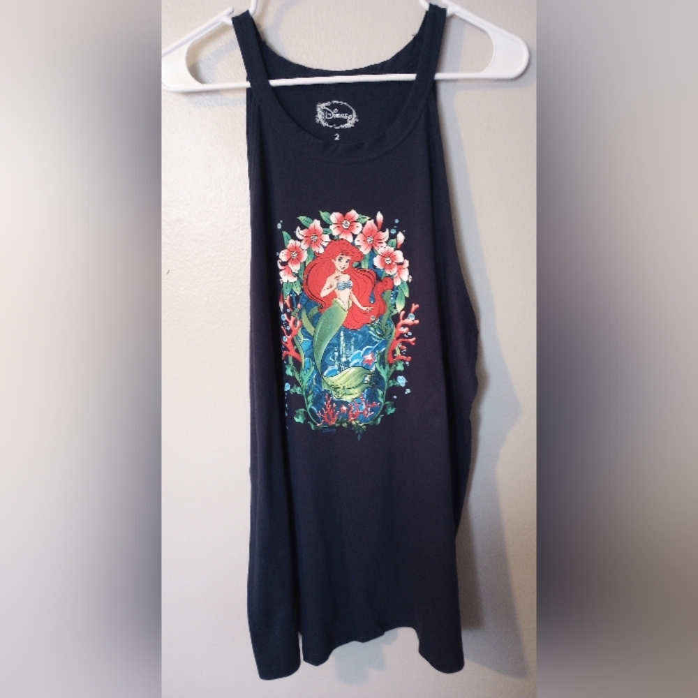 Navy plus size Disney Ariel The Little Mermaid tank top